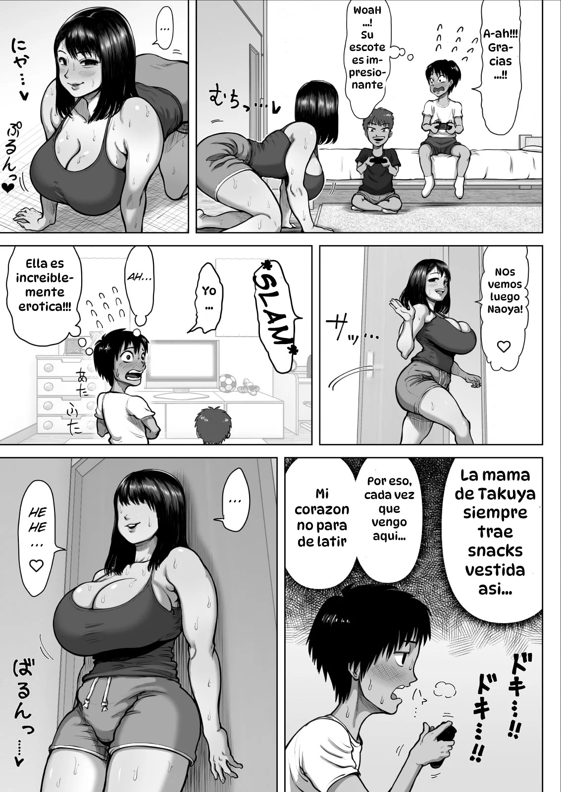 Tomodachi no Mama ga Bakunyuu sugite...｜La Madre de mi Amigo Tiene unos Pechos Enormes... page 5 full