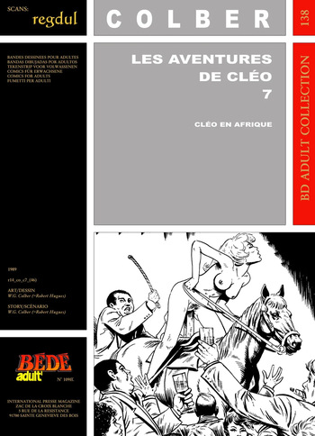 [Bédé Adult 138] W. G. Colber [= Robert Hugues] - Les aventures de Cléo #7 cover