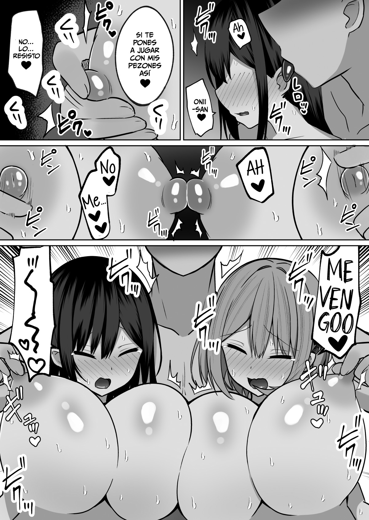 Kyonyuu Mesu Onaho no Shitsukekata ~ Binkan Taishitsu no Dosukebe Kyonyuu Shimai to Iki Gaman Training｜Cómo Disciplinar a un Juguete Sexual de Enormes Pechos ~Las Hermanas Pervertidas de Enormes Pechos Entrenan Para Evitar Venirse porque Son Sensibles~ page 10 full