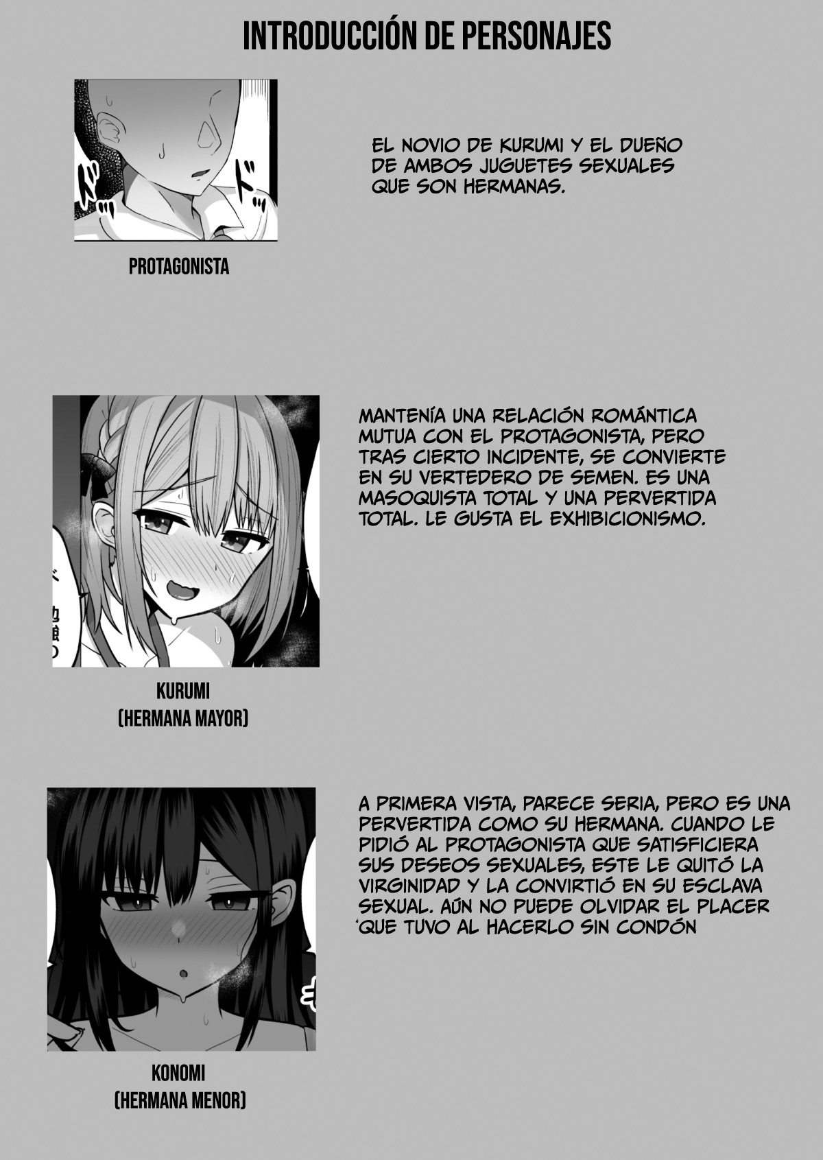Kyonyuu Mesu Onaho no Shitsukekata ~ Binkan Taishitsu no Dosukebe Kyonyuu Shimai to Iki Gaman Training｜Cómo Disciplinar a un Juguete Sexual de Enormes Pechos ~Las Hermanas Pervertidas de Enormes Pechos Entrenan Para Evitar Venirse porque Son Sensibles~ page 3 full