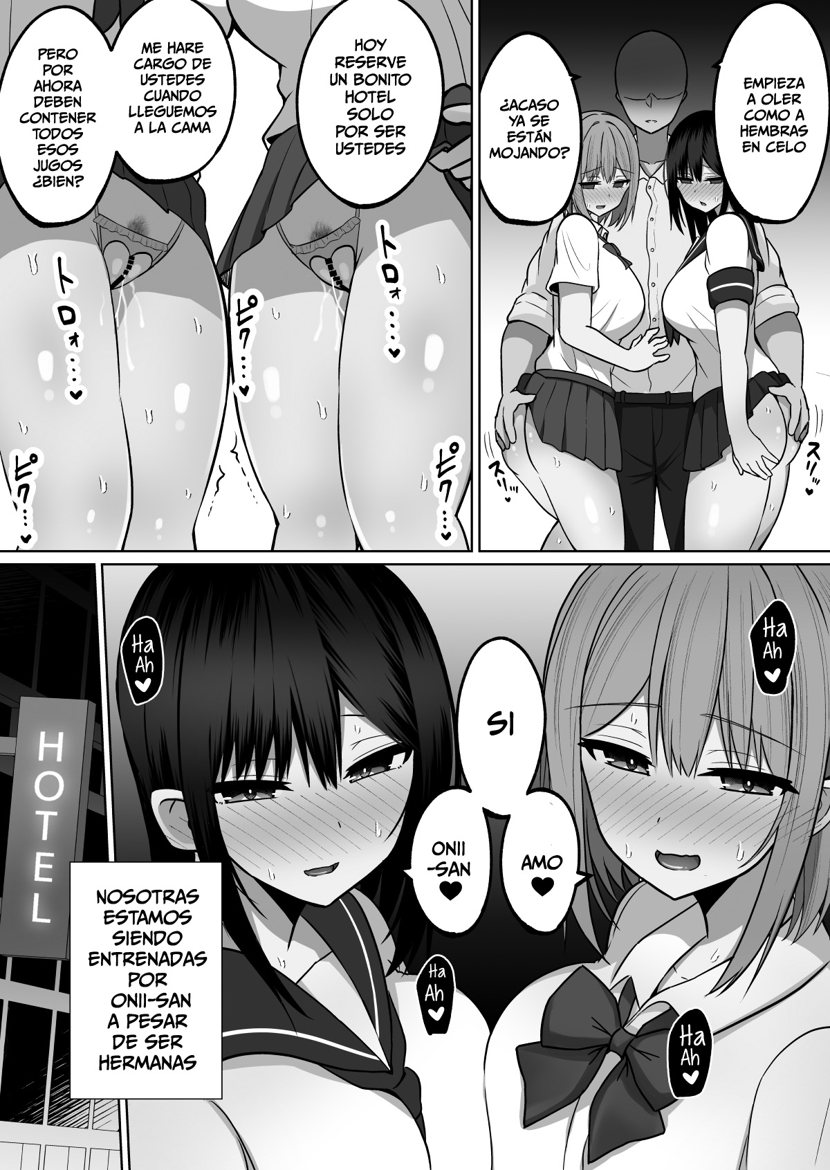 Kyonyuu Mesu Onaho no Shitsukekata ~ Binkan Taishitsu no Dosukebe Kyonyuu Shimai to Iki Gaman Training｜Cómo Disciplinar a un Juguete Sexual de Enormes Pechos ~Las Hermanas Pervertidas de Enormes Pechos Entrenan Para Evitar Venirse porque Son Sensibles~ page 6 full