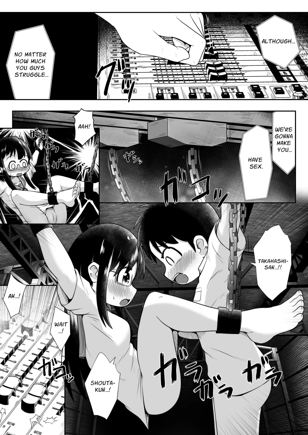 Doukyuusei no Danjo ga Rachi Sarete Uramono AV Satsuei no Tame ni Kousoku Sareta mama Koubi Saserareru Ohanashi | Abducted And Made To Fuck While Restrained For An Underground Porn Flick page 7 full