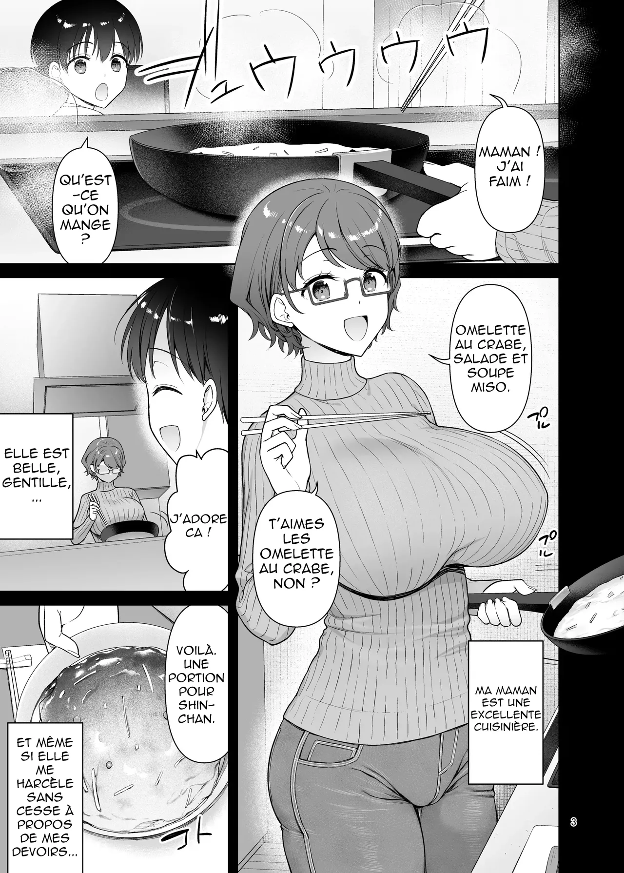 Boku no Mama wa Otouto no Mae de dake Dosukebe ni Naru | Ma mère devient une salope pour mon petit frère, et lui seul. page 3 full