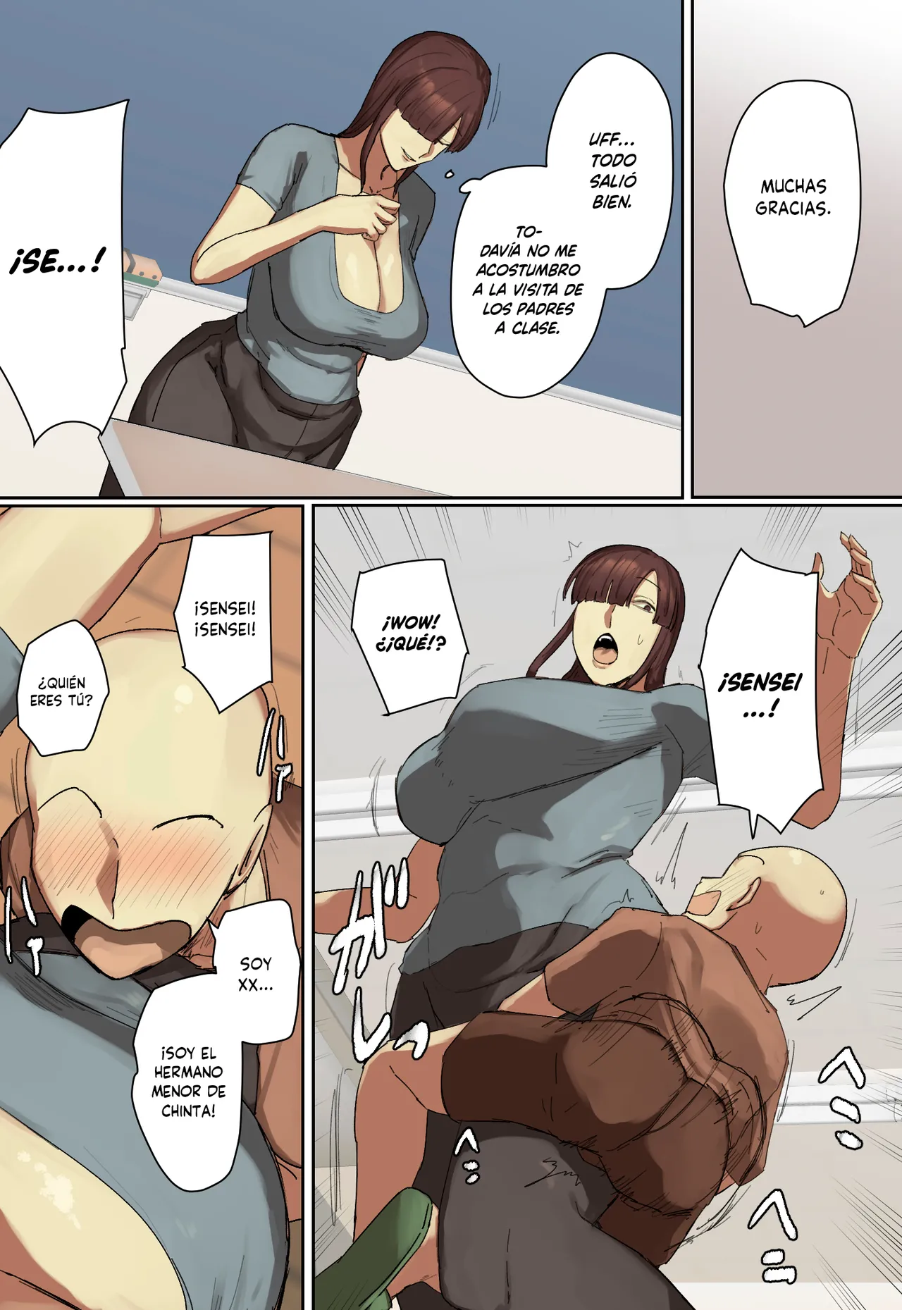 Sankanbi de Onii-chan no Sensei ni Hitomebore! | ¡Me Enamoré a Primera Vista de la Profesora de mi Hermano Mayor Durante el Día de Visita a Clases! page 4 full