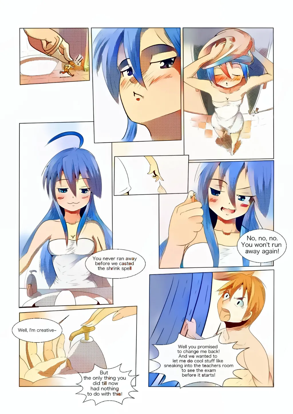 Konata AV Manga 2  Colorized page 1 full