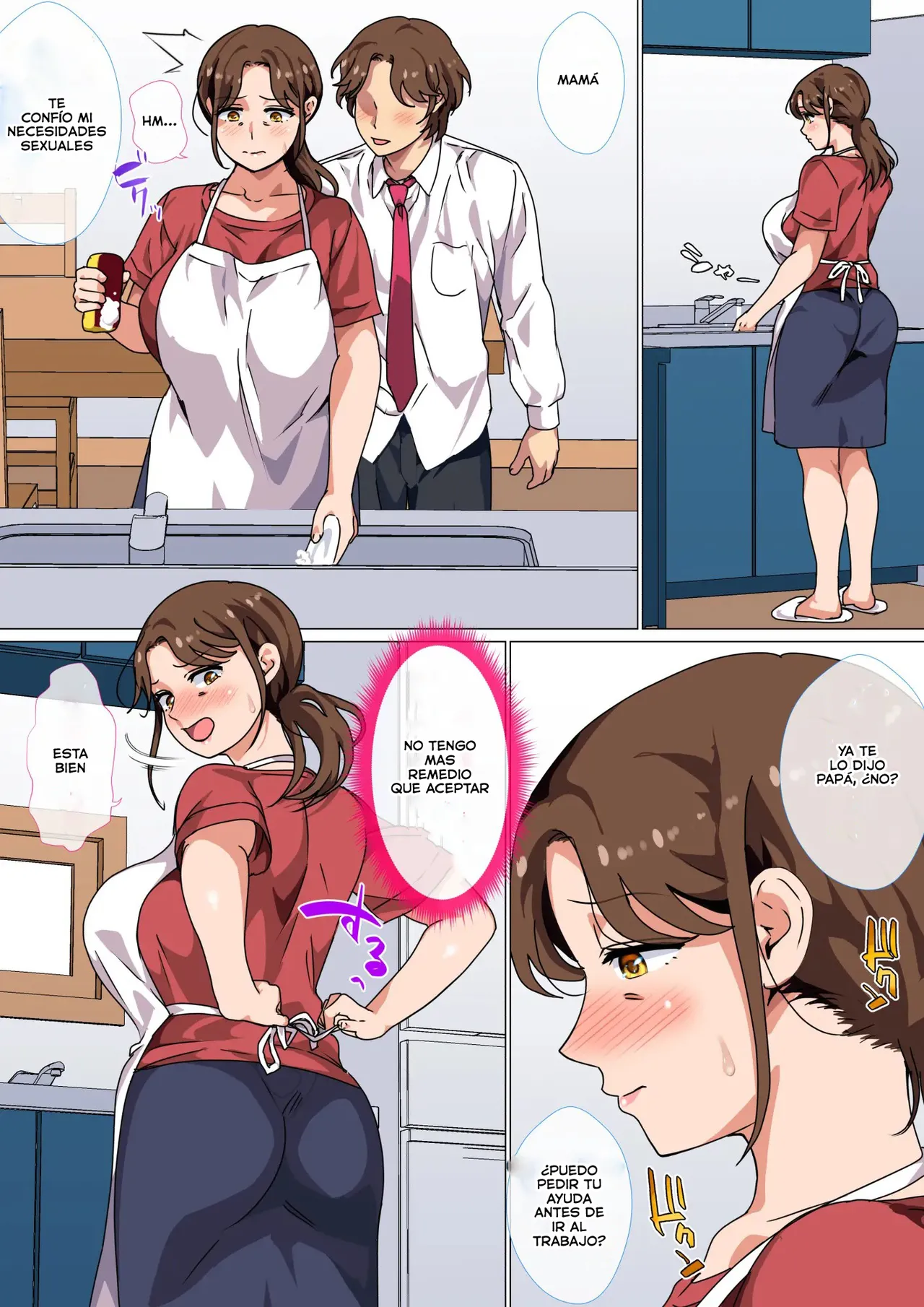 ¡ES EL DEBER DE UNA MADRE ALIVIAR EL FUERTE DESEO SEXUAL DE HIJO! page 5 full