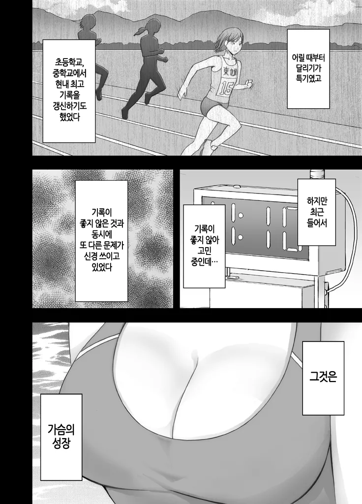 24-Jikan taikyuu eromassaaji ~Mune no ouki-sa ni nayamu joshi rikujou senshu ga hamerareta wana~ | 24시간 연속 에로 마사지 ~가슴 크기로 고민하는 여자육상선수가 빠져버린 함정~ page 3 full