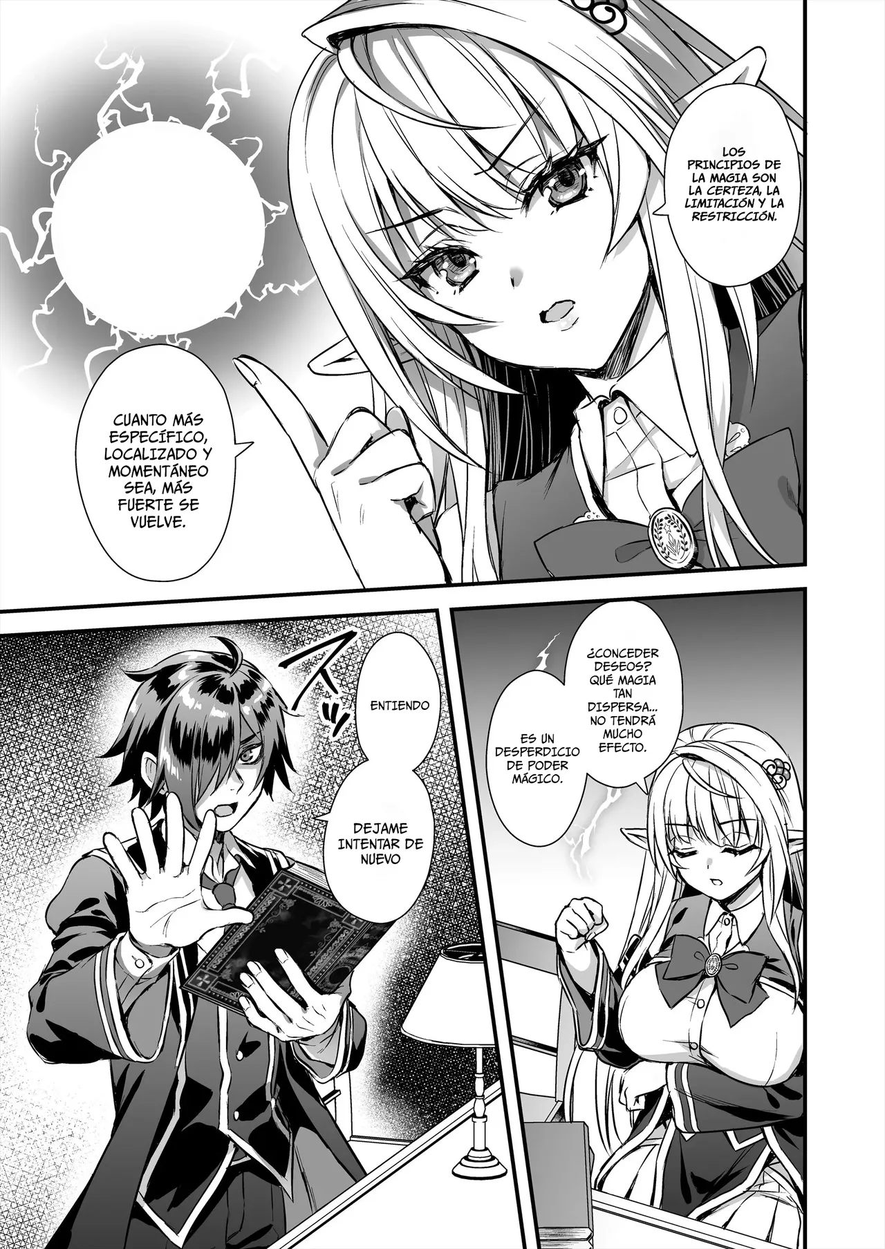 El desertor de la academia de magia, intente hechizar a una elfa genio para desnudarla page 8 full