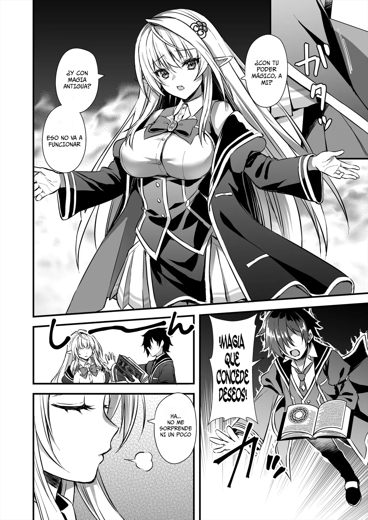 El desertor de la academia de magia, intente hechizar a una elfa genio para desnudarla page 9 full