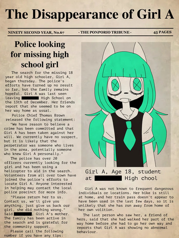 [PONPORIO] The Disappearance of Girl A: Chapter 1 cover