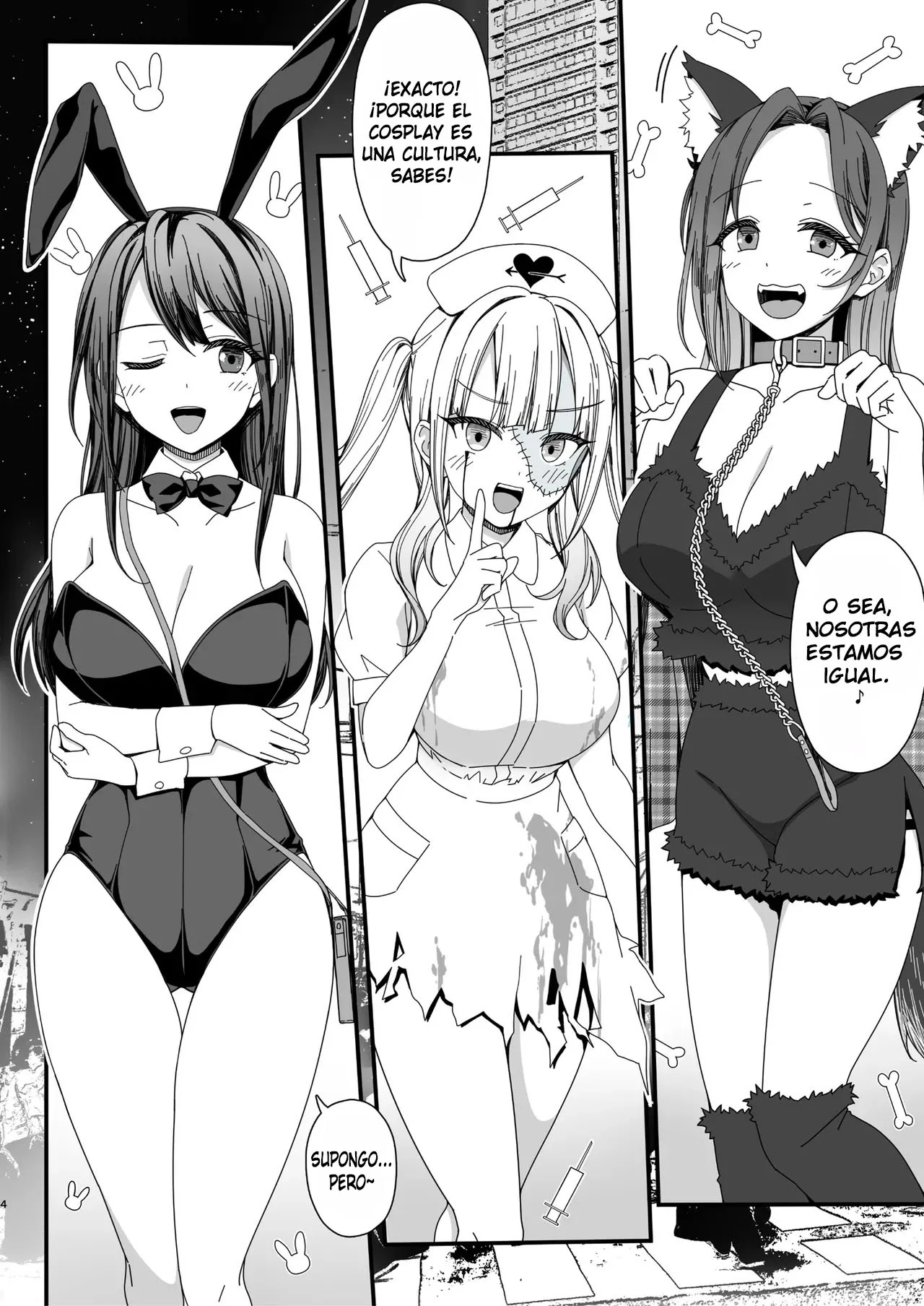 Halloween de Ukareta Gal-tachi ni Saimin Seisai o!!｜¡¡Castigo Hipnótico para las Gals en Halloween!! page 4 full