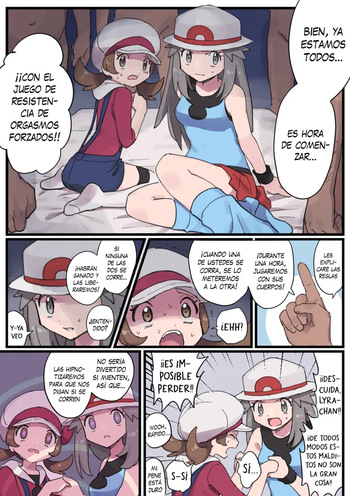 [Enoki] Juego de resistencia con Leaf y Lyra (Pokémon Masters EX) [Español] [Traducciones necesarias] cover