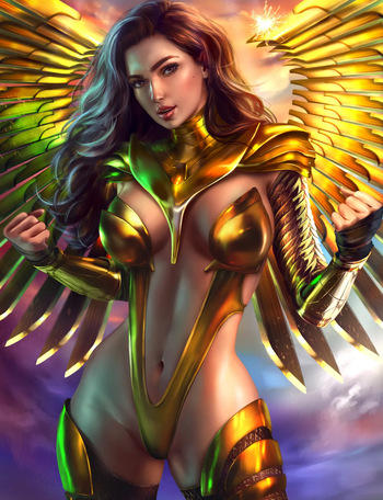 Wonder Woman and others by Logan Cure cover