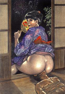 EROTIC FACE SITTING DRAWING