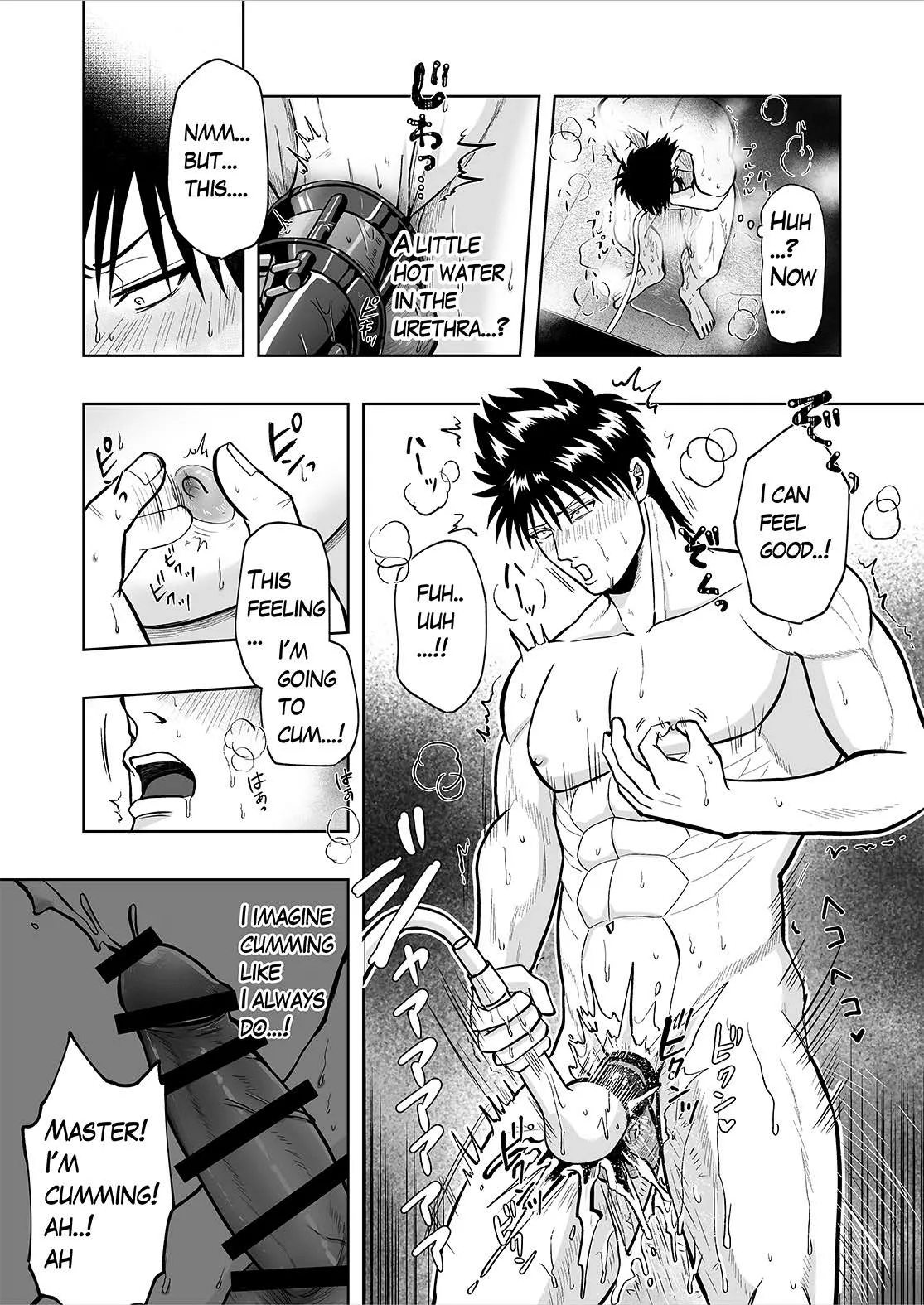 CHASTITY BELT & SHOWER MASTURBATION page 12 full
