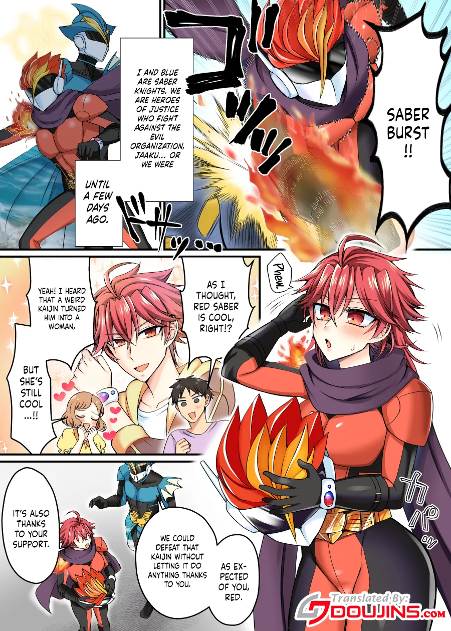 Saber Red ~Seigi no Zako Onna Sentouin Hero~ | Saber Red ~The Weakling Female Fighter Hero of Justice ~ page 2 full