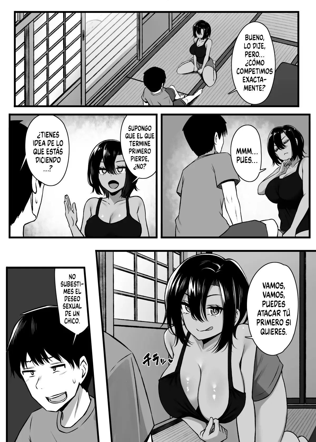 Makezu Girai na Osananajimi to H Shoubu suru Hanashi｜Competencia Sexual con mi Amiga de la Infancia que Odia Perder page 7 full