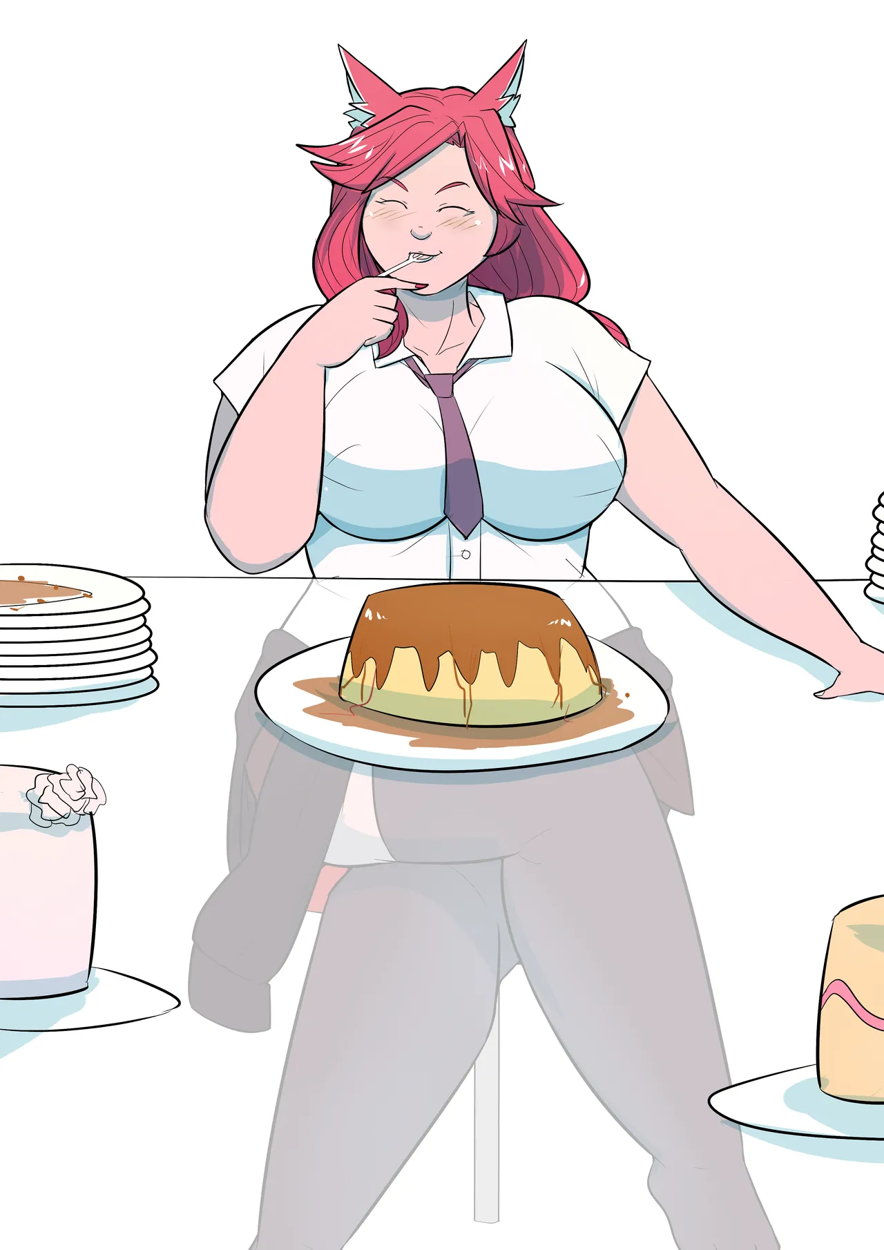 Xayah weight gain+pig transformation page 2 full