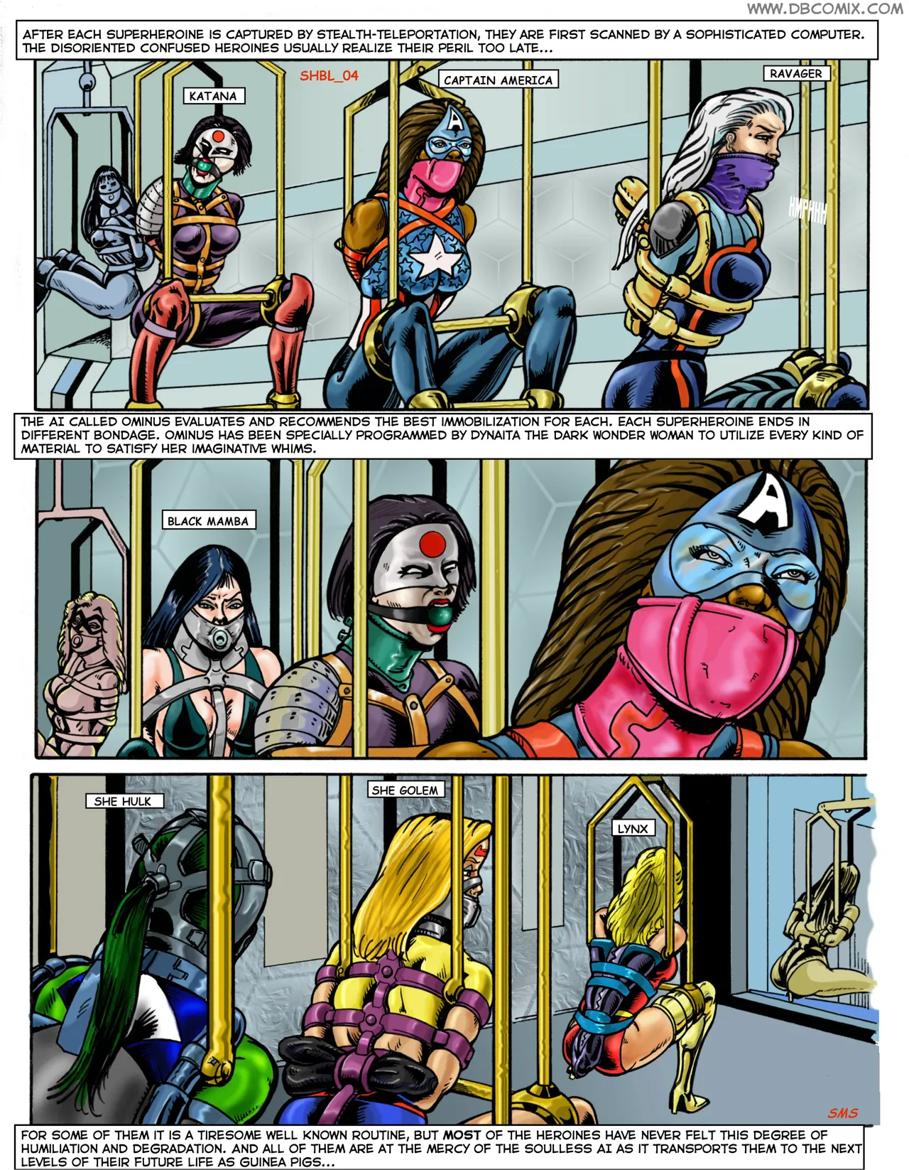 Superheroine bondage Laboratory issue 01 page 4 full