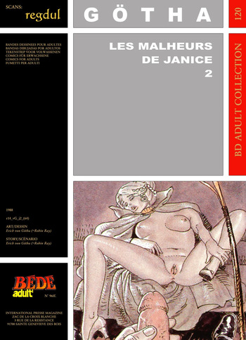 [Bédé Adult 120] Erich von Götha [= Robin Ray] - Les Malheurs de Janice #2 cover