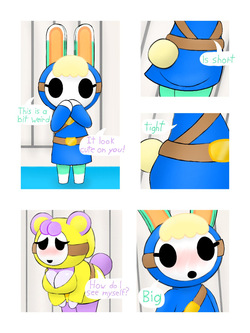 Shy Megan and shy Sasha comic