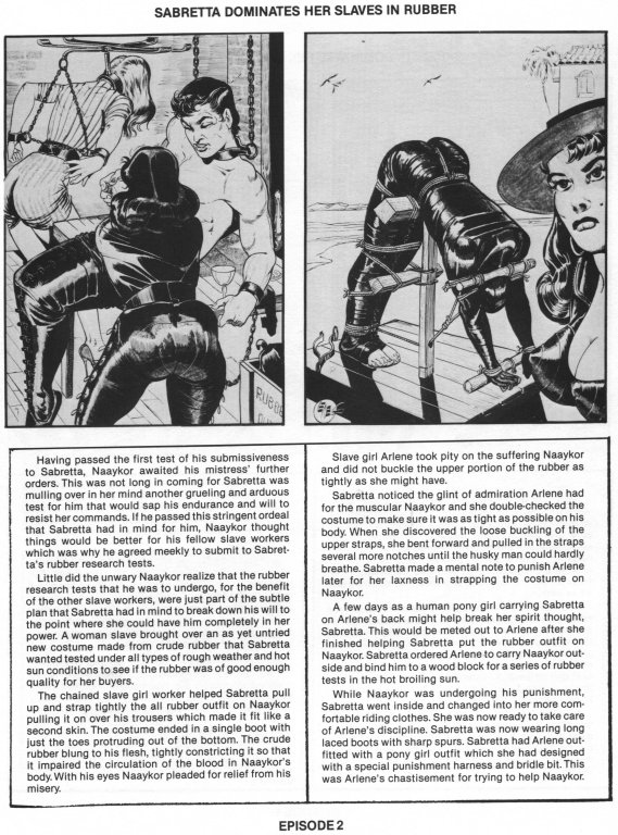 Eneg  - Sabretta Dominates Her Slaves in Rubber page 3 full
