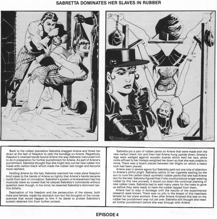 Eneg  - Sabretta Dominates Her Slaves in Rubber page 5 full