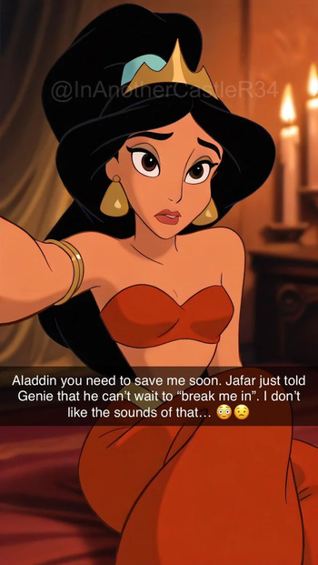 Jasmine cheats on Aladdin with Jafar (Aladdin) cover