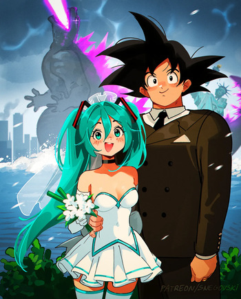 [Snegovski] Goku x Miku (Dragon Ball Z, Vocaloid) cover