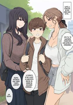 Keitai Choushin Onee-san-tachi ni Ryougawa kara Press Sarete Nigerarenai Sex | Sexo Donde Estoy Atrapado Entre Onee-sans Altas Y Tetonas Y Sin Poder Escapar