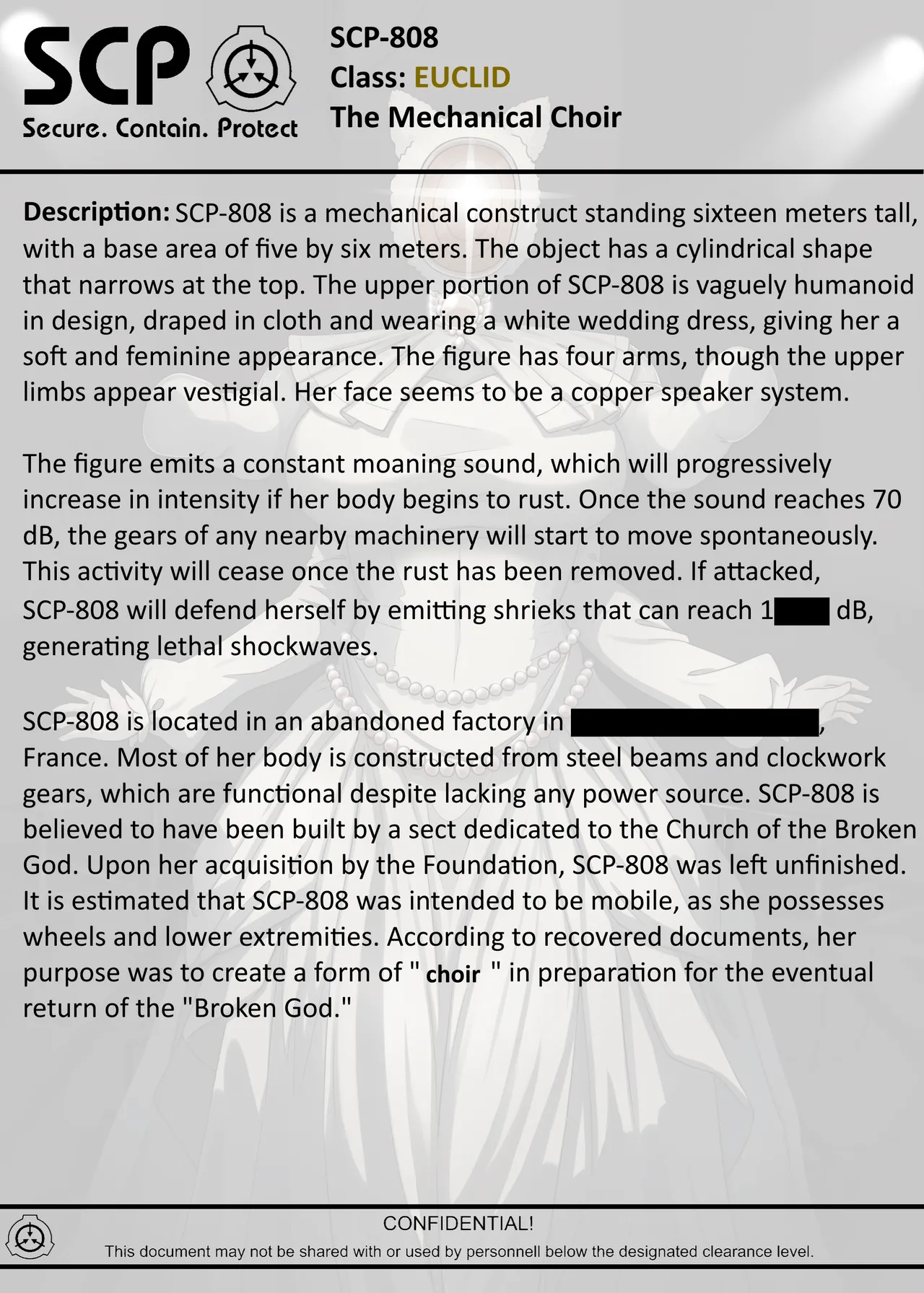 SCP-808 The Mechanical Choir page 3 full