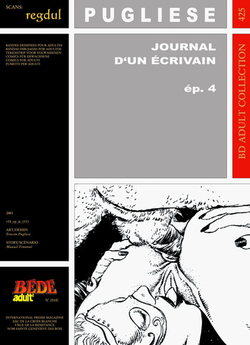 [Bédé Adult 425] Ernesto Pugliese & Manuel Frontoni - Journal d'un écrivain #4 cover