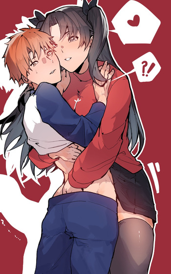 [Angel] Whose anus is defenseless now?! Rin x Shirou (Fate/stay night) cover