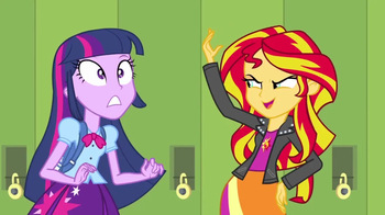 Sunnset Shimmer and the Sirens (Dazzlings) (FiM, EG, Anthro) My little Pony cover