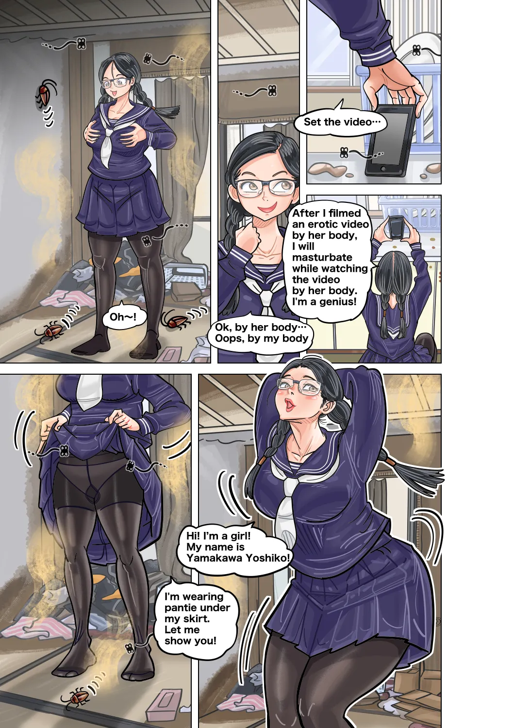 Jimi na Kyonyuu Jogakusei to Kyonyuu-suki Oji-san no Karada Irekawari page 11 full