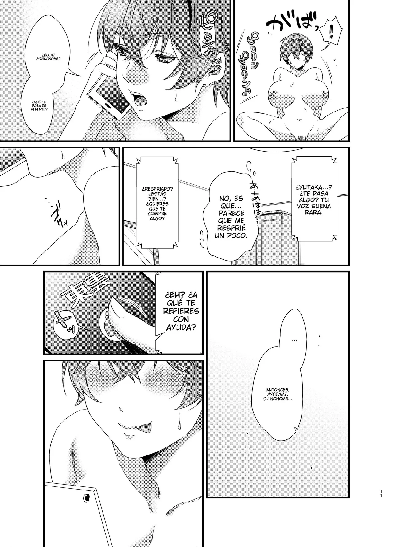 Yutaka-kun to! -Onna ni Natta Ore ga Osananajimi ni Dakareta Hanashi-｜¡Con Yutaka-kun! -La Historia de Cómo Me Convertí en Mujer y Me Cogí a Mi Amigo de la Infancia- page 12 full