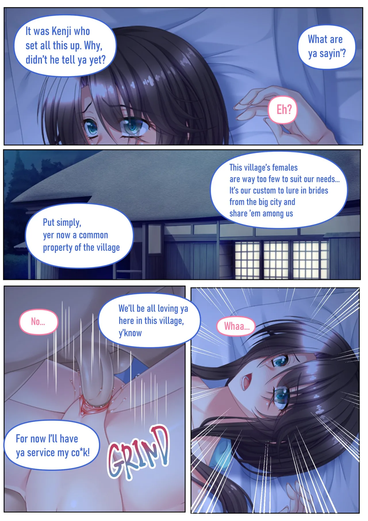 Rinkan Hanayome ~ Onna Fusoku no Mura ni Totsuida Wakayome | Gang Rape Bride: A Young Bride Who Marries Into A Women-Deficient Village Chapter 1-2 page 11 full