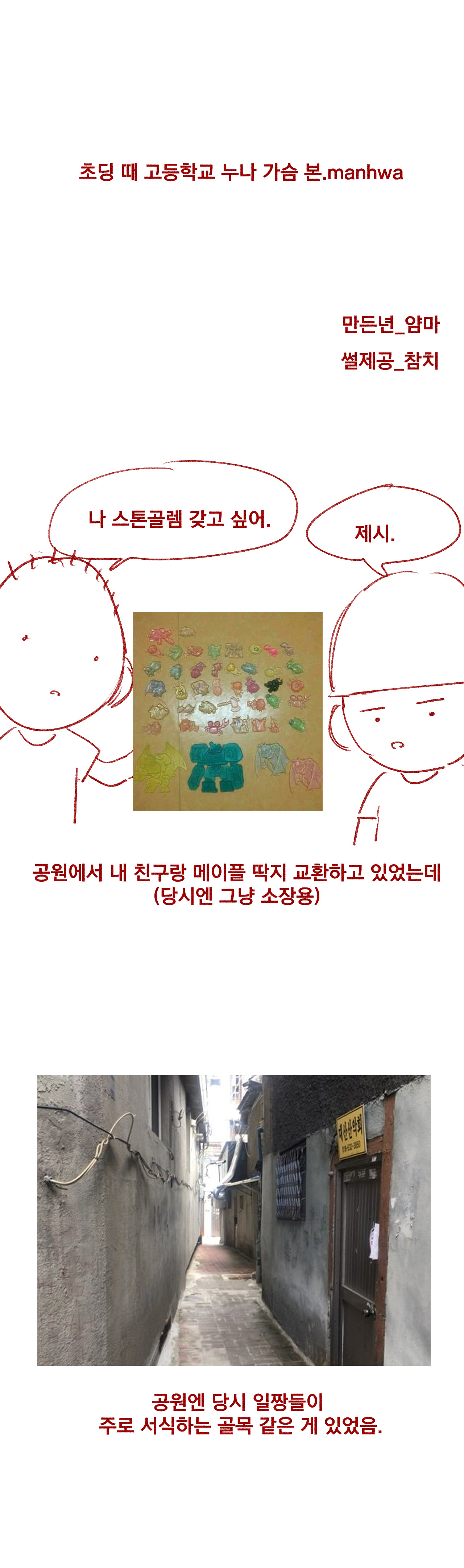 초딩 때 여고딩 누나 가슴 본 page 1 full