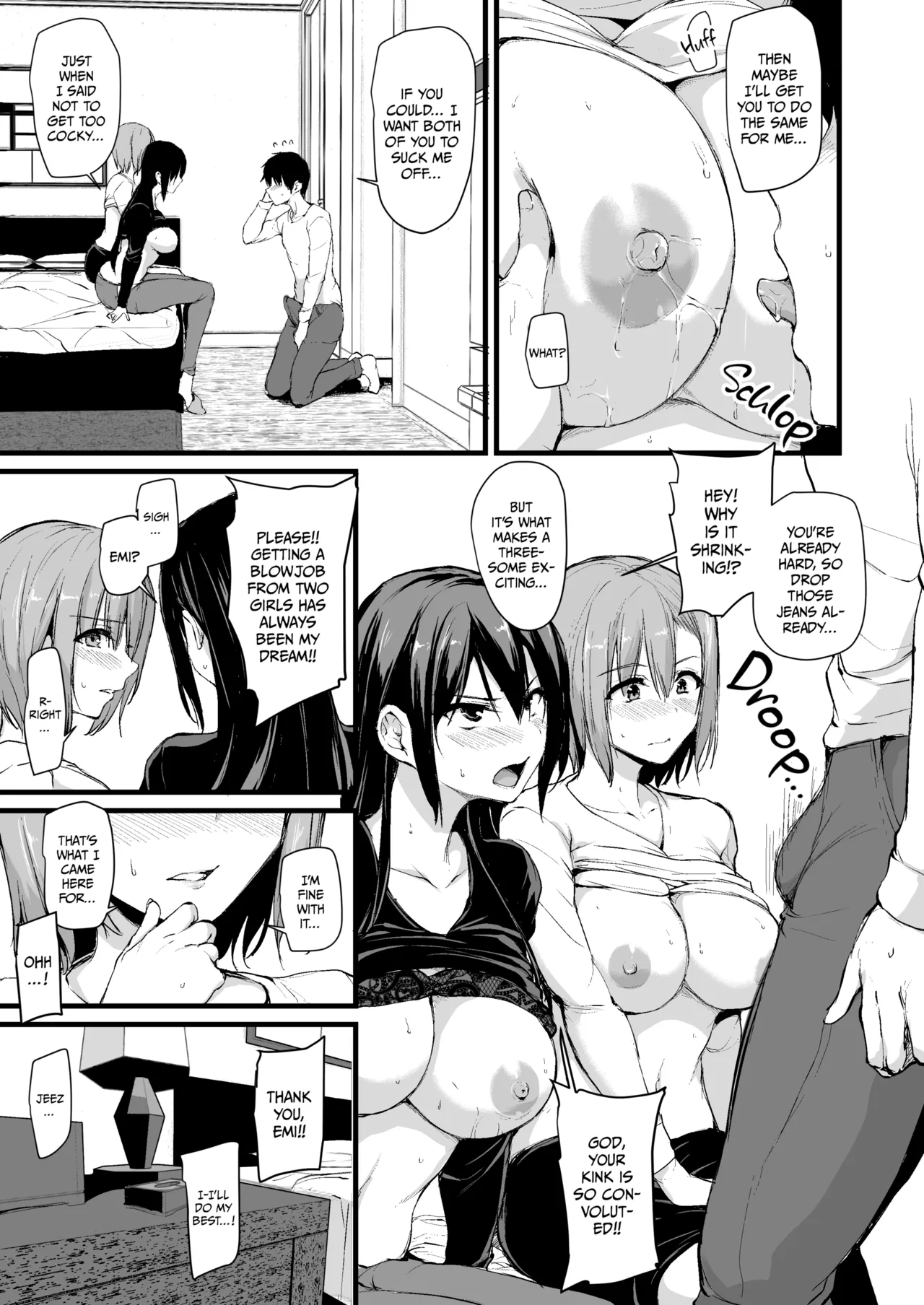Kyonyuu Ga Futariinai To Bokkishinai Otto No Tame Ni Tomodachi O Tsuretekita Tsuma Chapter 1-3 page 12 full