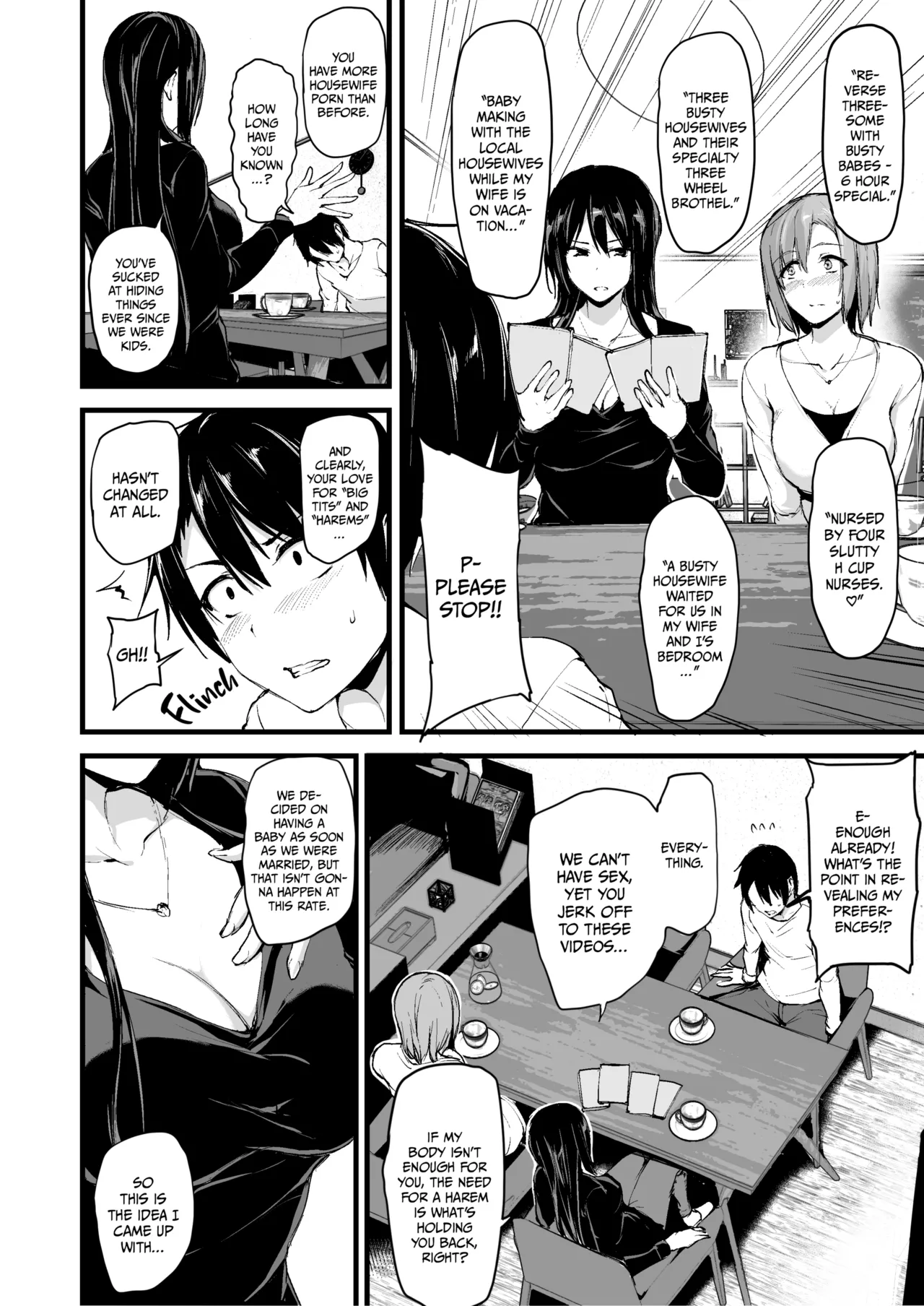 Kyonyuu Ga Futariinai To Bokkishinai Otto No Tame Ni Tomodachi O Tsuretekita Tsuma Chapter 1-3 page 5 full