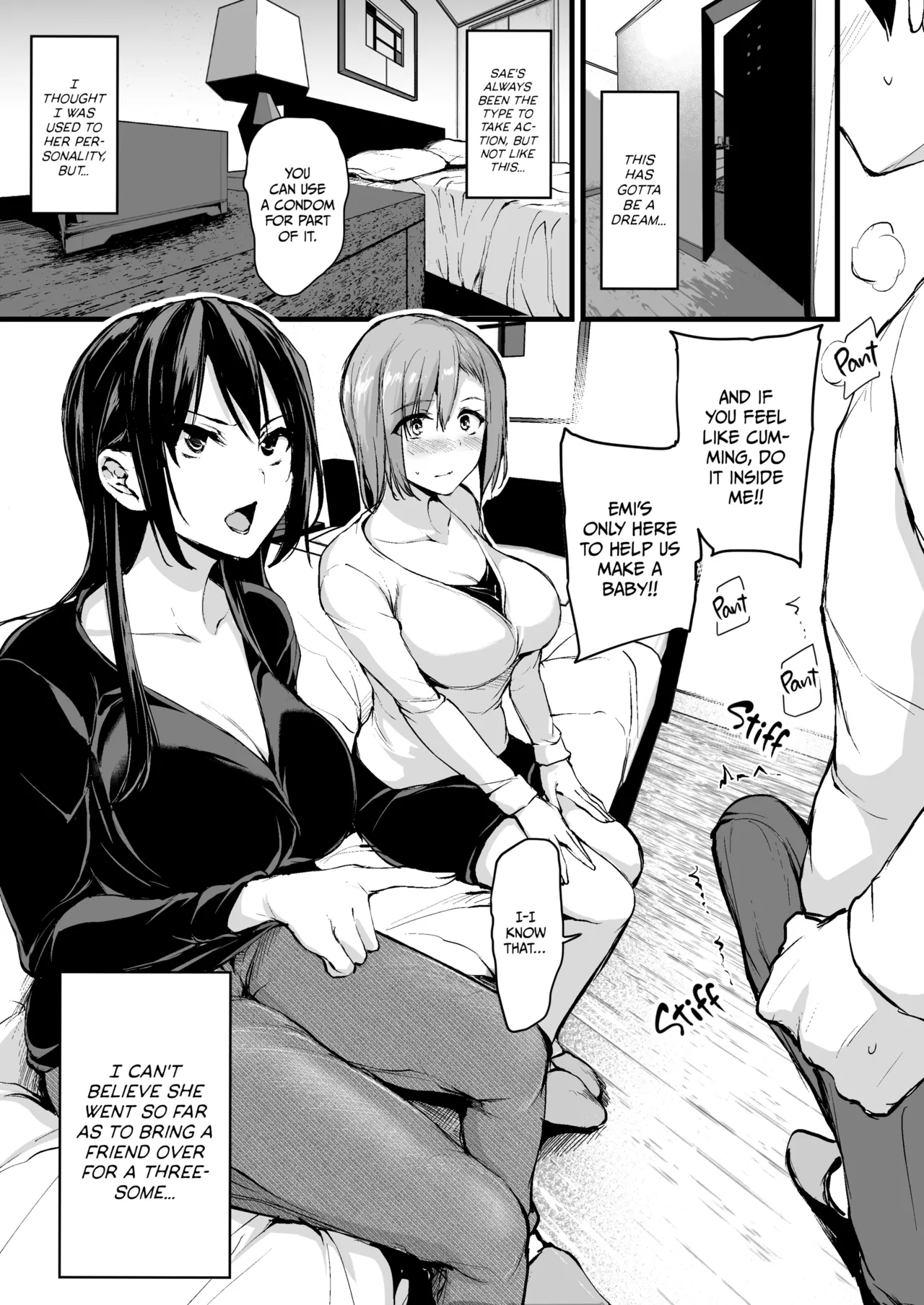 Kyonyuu Ga Futariinai To Bokkishinai Otto No Tame Ni Tomodachi O Tsuretekita Tsuma Chapter 1-3 page 8 full