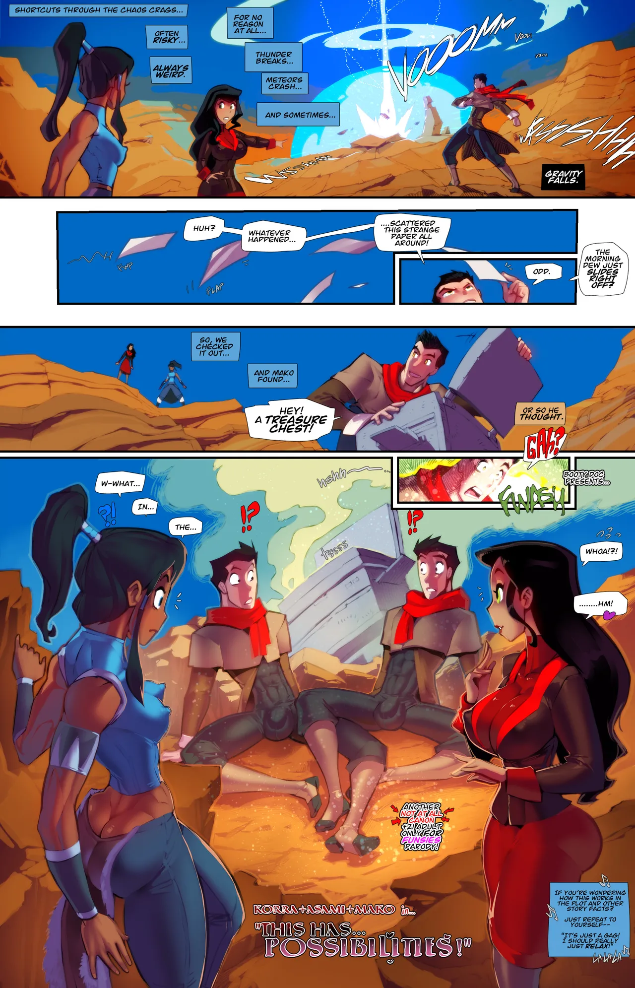 Korra+Asami+Mako in: This has... POSSIBILITIES! page 1 full