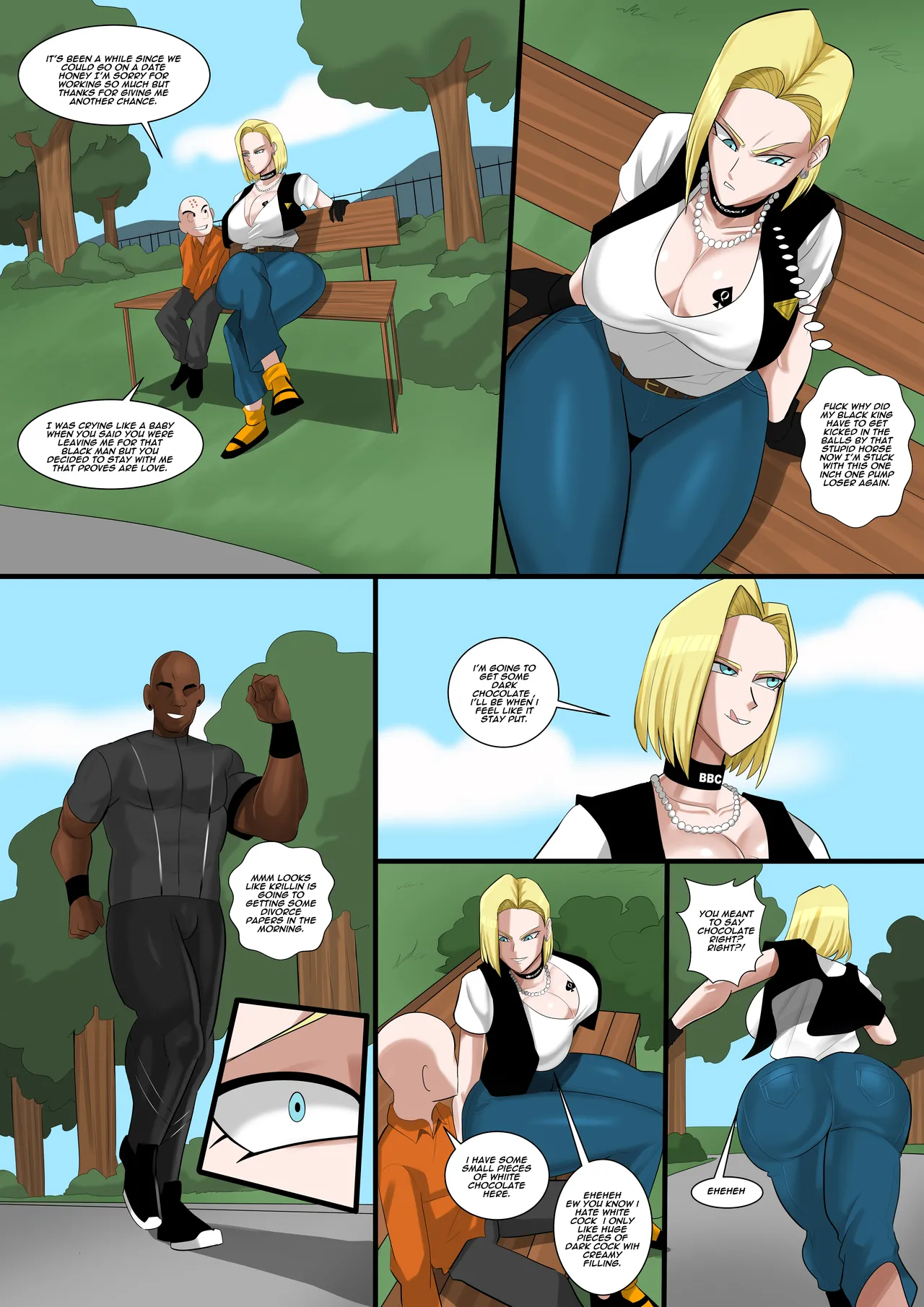 Powergirl & Android 18 share a bbc page 2 full