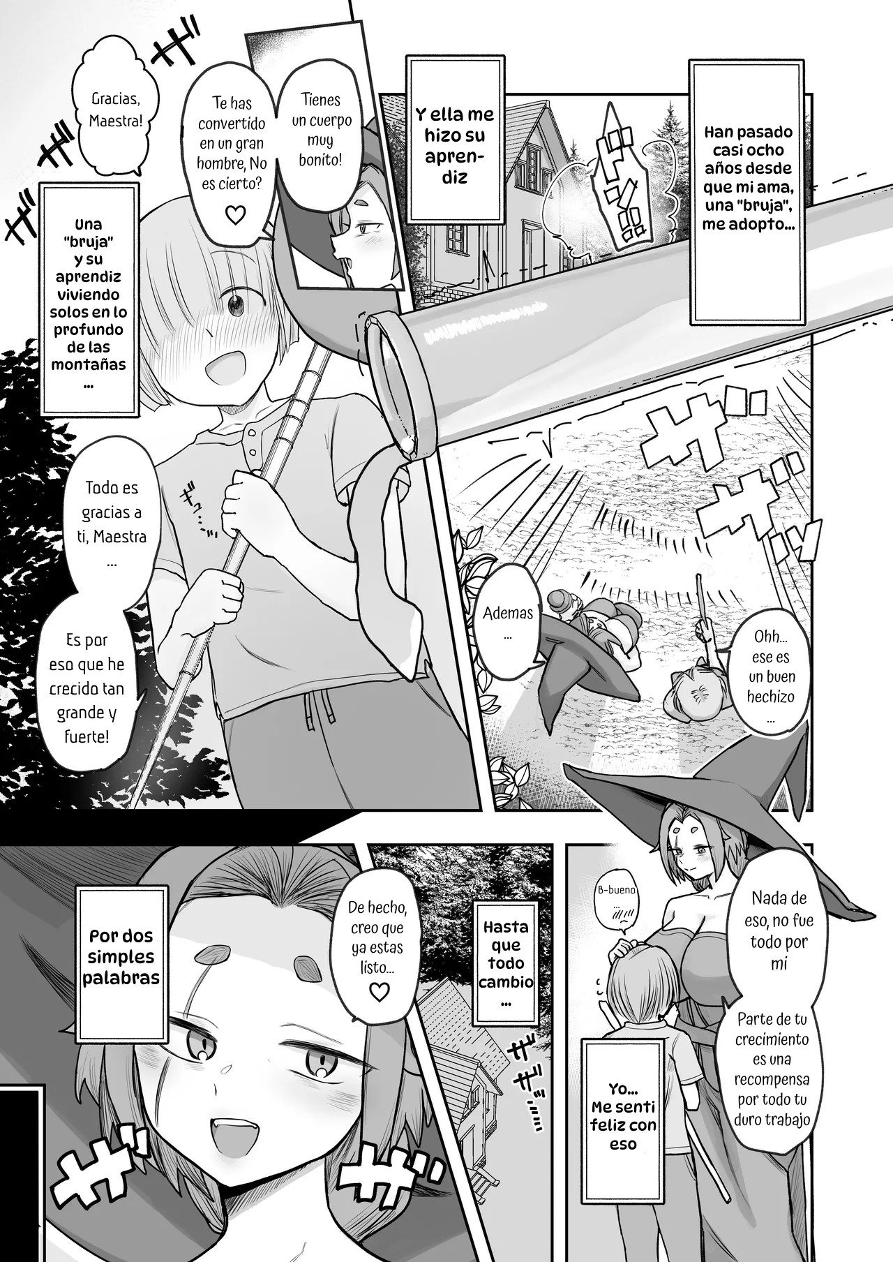 ''Warabe-sotsu Shiken'' de Deshi ♂ Kara Seishi o Shiboritoru Deshi Rabu de Kachi Chi Majo Shishō 1000-sai￪｜El Amado Aprendiz ♂ de la Tetona Bruja Milenaria￪ es Exprimido por su Maestra en su ''Exámen de Graduación'' page 3 full
