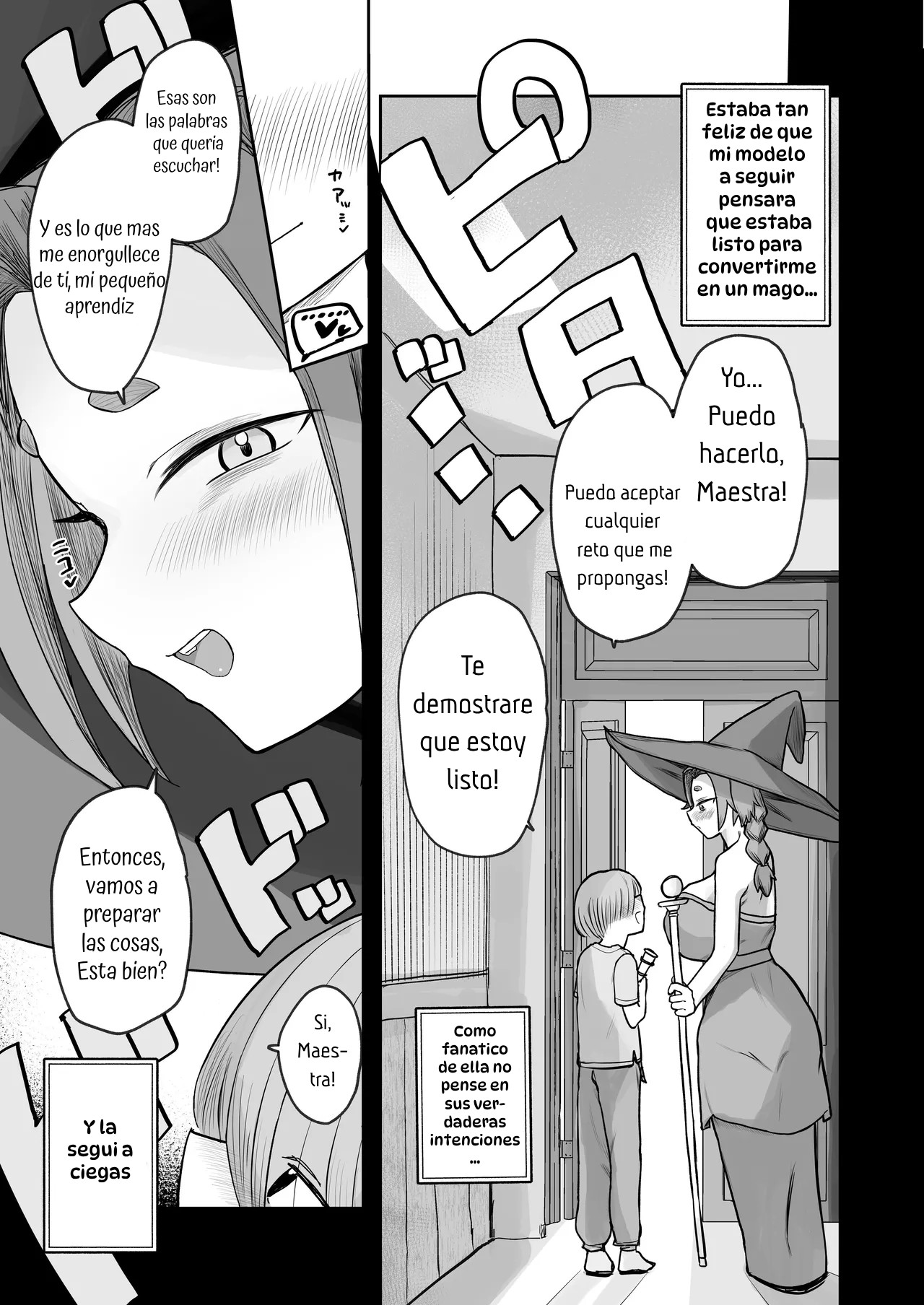 ''Warabe-sotsu Shiken'' de Deshi ♂ Kara Seishi o Shiboritoru Deshi Rabu de Kachi Chi Majo Shishō 1000-sai￪｜El Amado Aprendiz ♂ de la Tetona Bruja Milenaria￪ es Exprimido por su Maestra en su ''Exámen de Graduación'' page 5 full