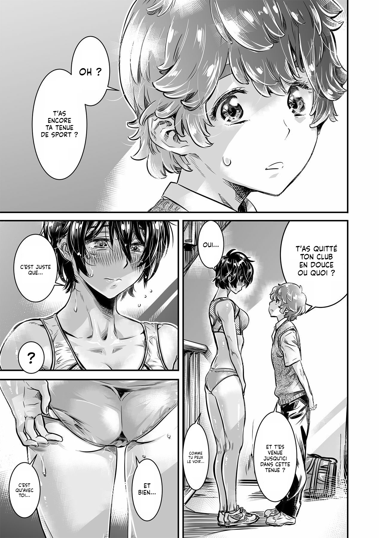 Shinchou 175cm no Rikujou Shoujo wa Kouhai Danshi no Seishi o Nomitagaru | Une Fille d'1m75 qui fait de l'Athlétisme veut boire le Sperme de son petit copain page 10 full