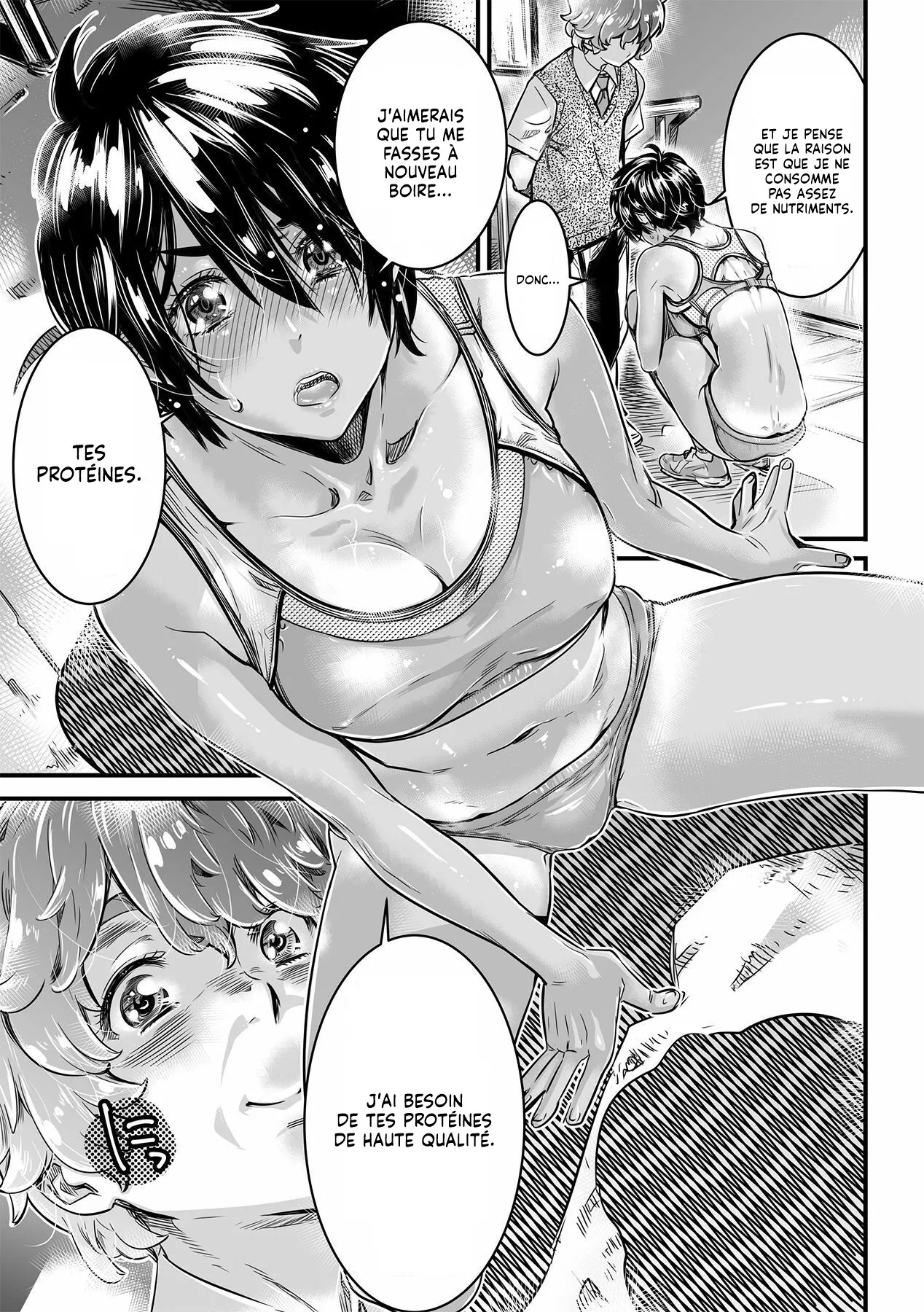 Shinchou 175cm no Rikujou Shoujo wa Kouhai Danshi no Seishi o Nomitagaru | Une Fille d'1m75 qui fait de l'Athlétisme veut boire le Sperme de son petit copain page 12 full