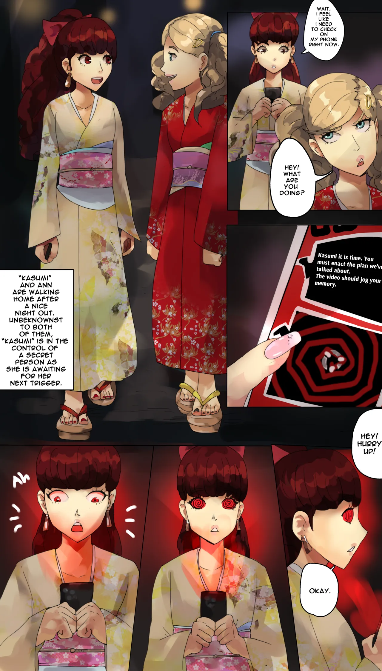 Ann and Kasumi hypnotized page 1 full
