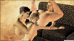 EROTIC FACE SITTING DRAWING 2