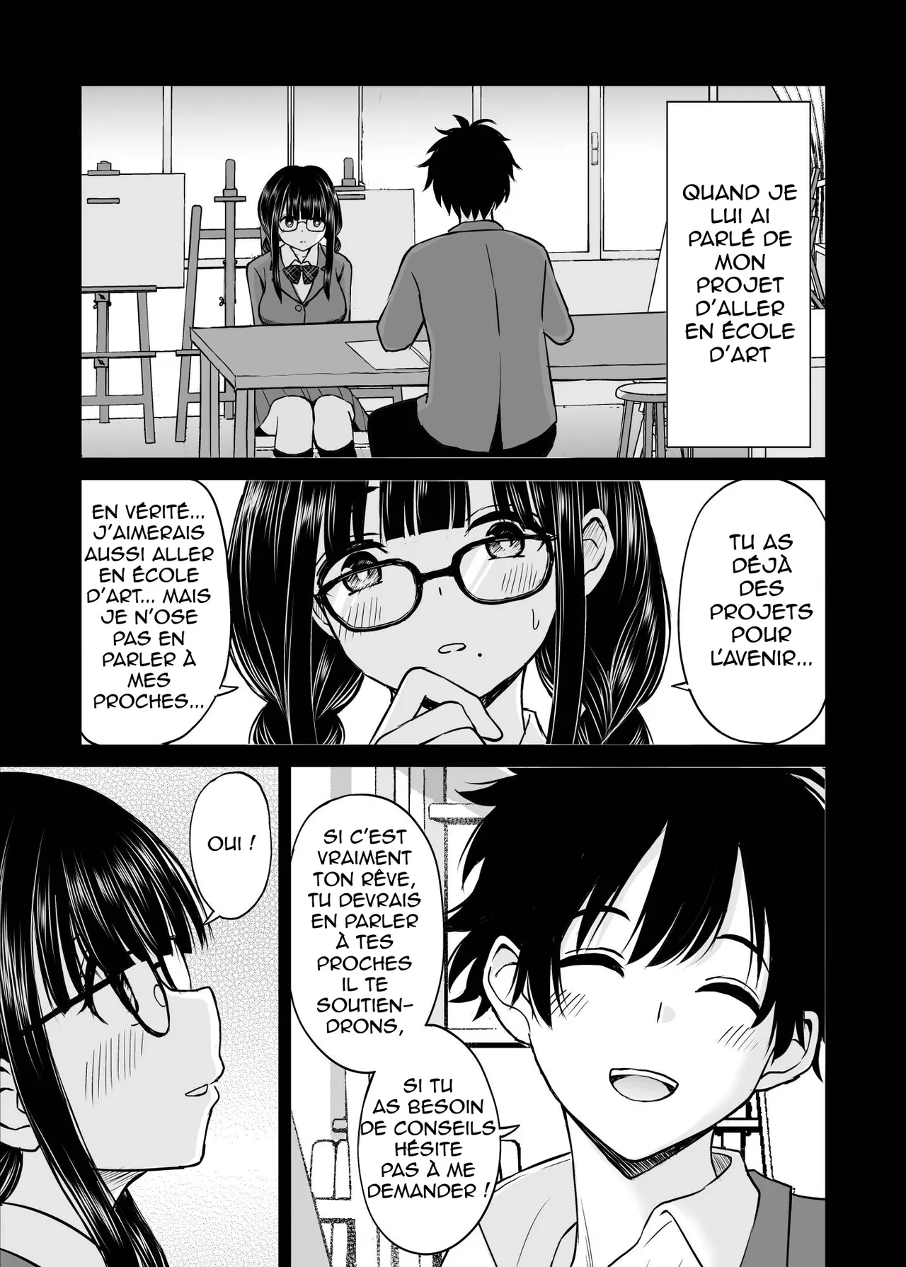 Bijutsubu no Kyonyuu Kouhai ga Nude Model ni Natta Kekka Amari ni Ero Sugite Ore no Geijutsu ga Bakuhatsushita Hanashi | Les secrets du club d'art, la découverte du croquis de nue page 6 full